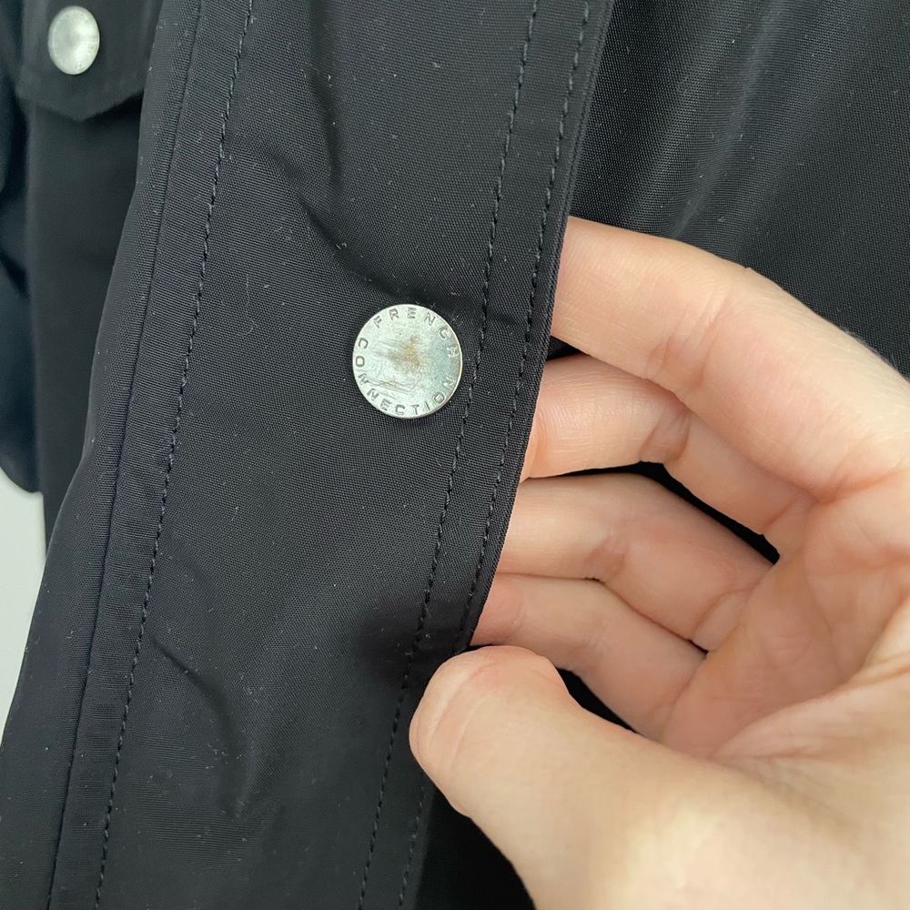 French Connection Black Rain Jacket - Picture 4 of 5